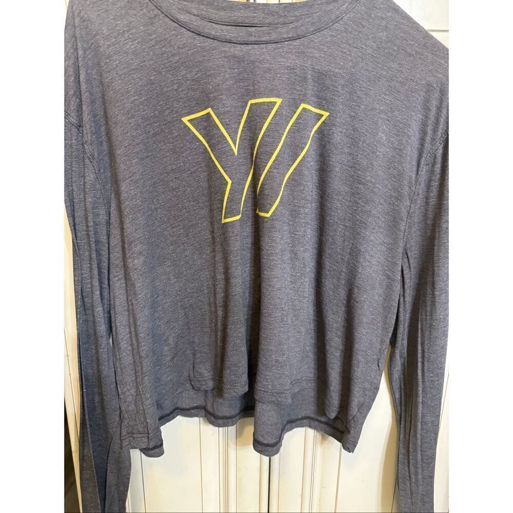 James Perse Y/osemite Women's Tech Jersey Cropped T-shirt Gray Large